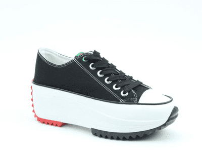 Heavenly Feet Strata Women's Canvas Platform Sneaker - Black