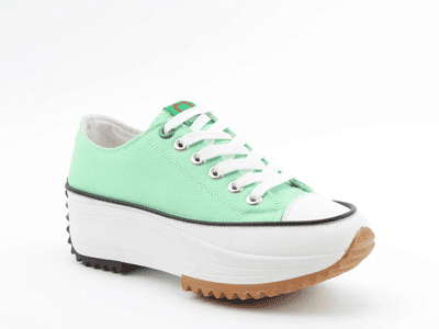 Heavenly Feet Strata Women's Canvas Platform Sneaker - Mint