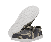 Heydude Wally Washed Camo Men's Shoes - Green Multi