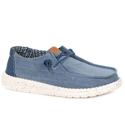 Heydude Wendy Chambray Grid Women's Shoe - Ensign Blue
