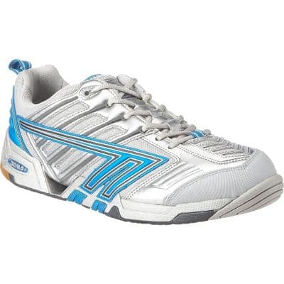Hi-Tec 4SYS Women's Badminton Trainers - Silver/Cool Grey/Bright Blue