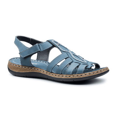 Hotter Demmi Women's Gladiator Sandal  - Aquatic Blue STD