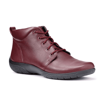 Hotter Ellery Women's Lace-Up Ankle Boot - Maroon Leather EXF