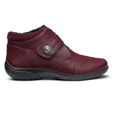 Hotter Muse Women's Extra Wide Fitting Ankle Boot - Maroon EEE