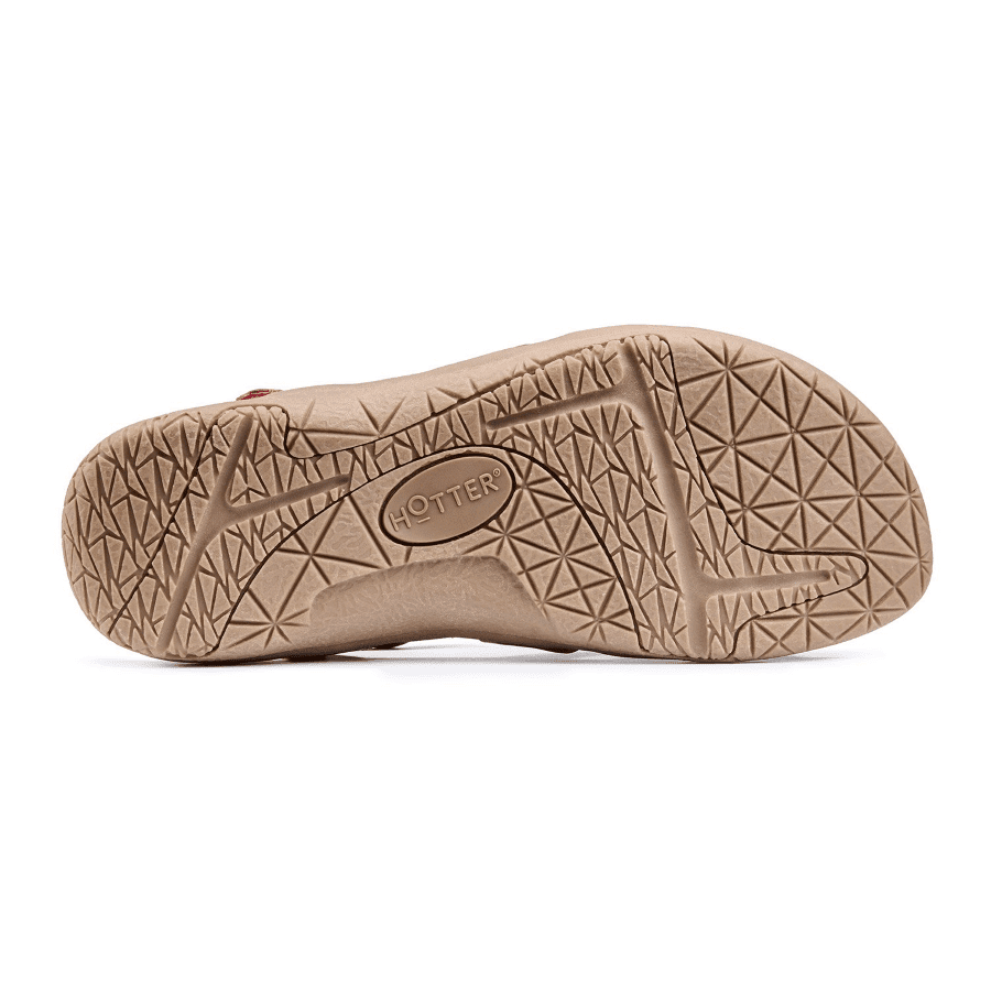 Hotter Rainer Women s T-Bar Sandal Red Leather STD