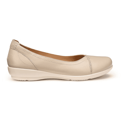 Hotter Robyn II Women's Wide Fitting Ballet Pump Shoe - Cement-LE EXF
