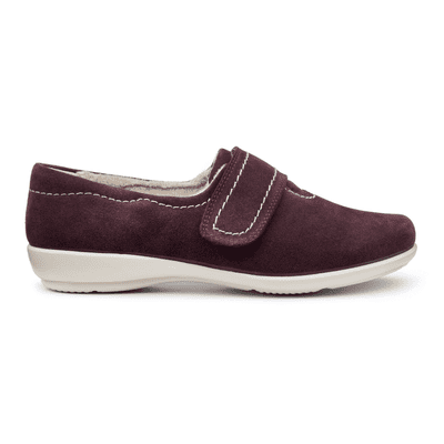Hotter Toasty Women's Slipper -  Wine Suede