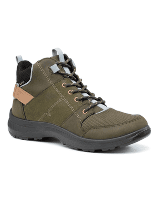 Hotter Trail GTX Women's Waterproof Walking Boot - Khaki Nubuck/Suede