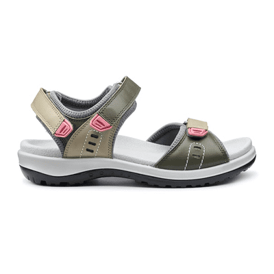 Hotter Walk II Women's Walking Sandals - Khaki Moss-LE STD