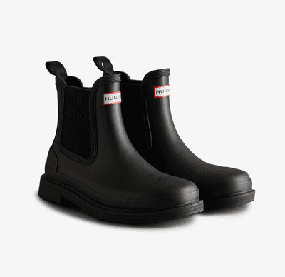 Hunter Commando Chelsea Women's Ankle Boots - Black