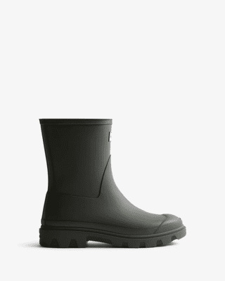 Hunter Downpour Short Wellington Boot - Dark Olive
