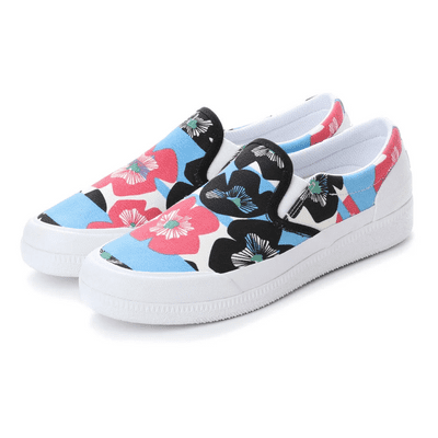 Hunter Original Canvas Floral Stripe Slip On Shoe - Multi