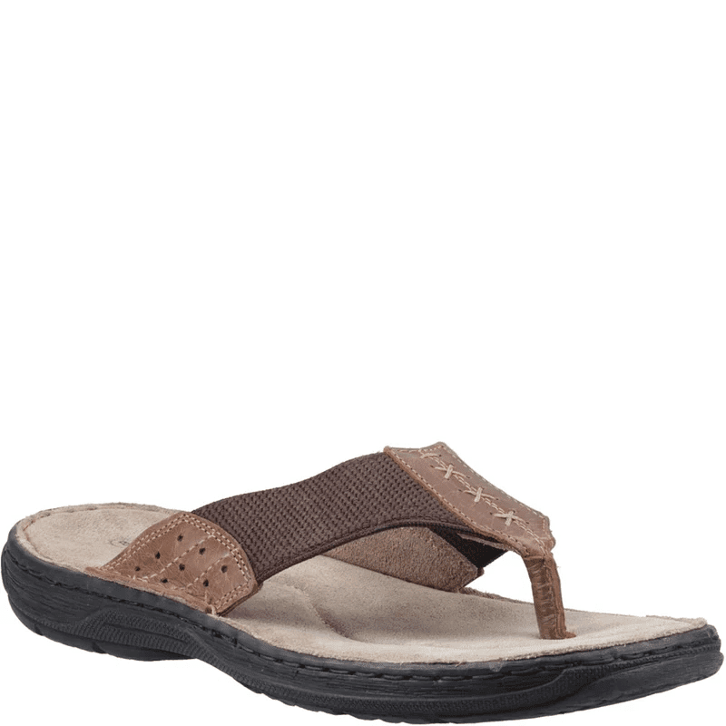 Hush Puppies Alan Men s Casual Toe Post Sandal - Tan