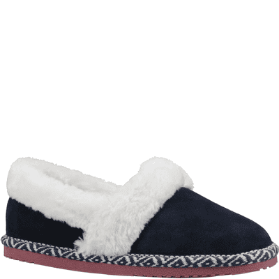 Hush Puppies Ariel Aztec Womens Slipper - Navy