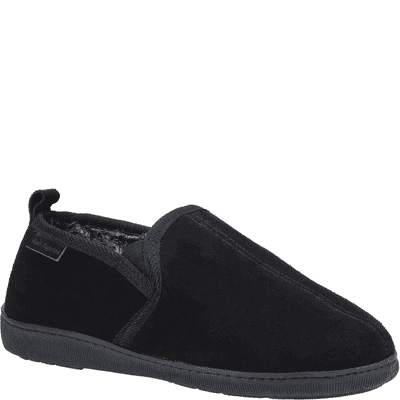 Hush Puppies Arnold Men's Suede Slippers - Black