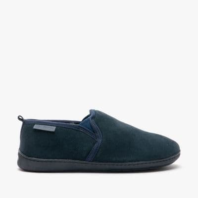 Hush Puppies Arnold Men's Suede Slippers - Navy