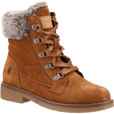 Hush Puppies Florence Women's Suede Water Resistant Ankle Boots - Tan