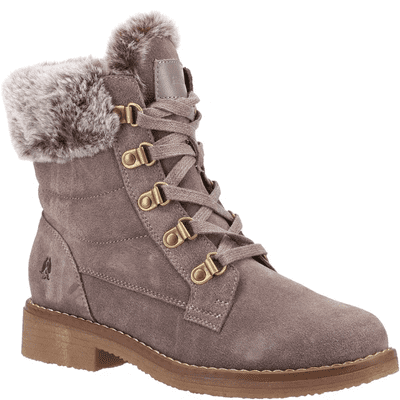 Hush Puppies Florence Women's Suede Water Resistant Ankle Boots - Taupe