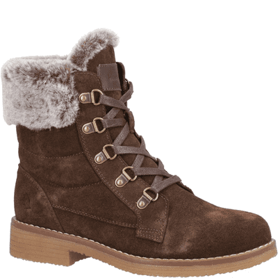 Hush Puppies Florence Women's Suede Water Resistant Boot - Chocolate