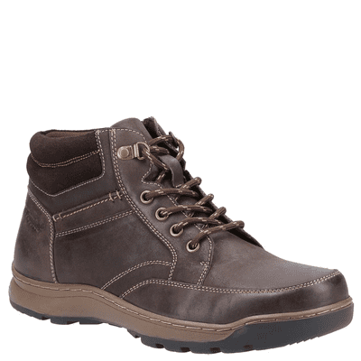 Hush Puppies Grover Men's Leather Lace-Up Boots - Brown