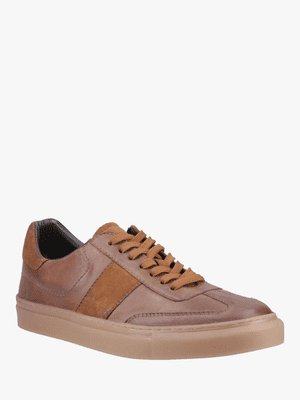Hush Puppies Riley Men's Lace-Up Trainer - Tan