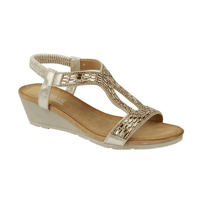 Jo & Joe Cape Verde Women's Wedge Sandal - Rose Gold