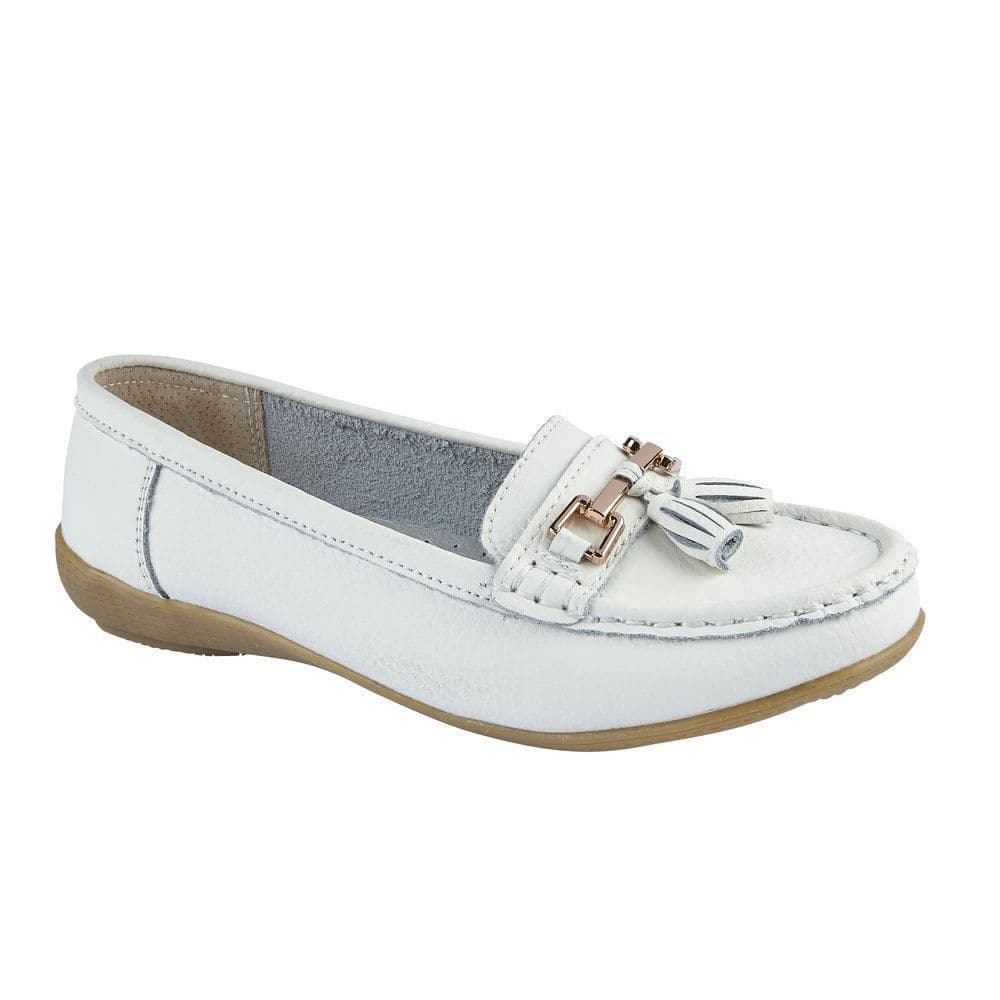 Jo Joe Nautical Women s Slip On Leather Loafers Moccasins Shoes