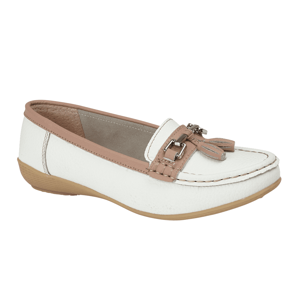 Jo Joe Seafairer Women s Casual Comfort Leather Loafers White