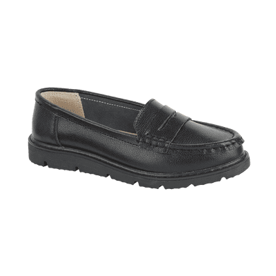 Jo & Joe Shore Womens Leather Loafer - Black