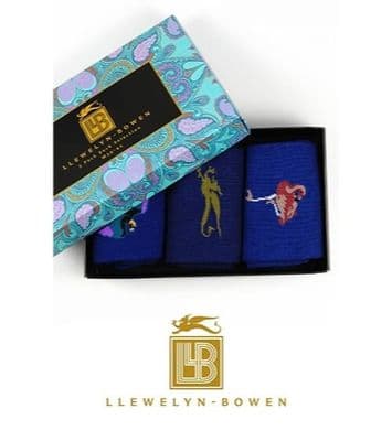 Laurence Llewelyn-Bowen Gift Boxed 3 pack Men's Socks.