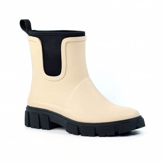 Lazy Dogz Lake Women's Ankle Wellington - Cream