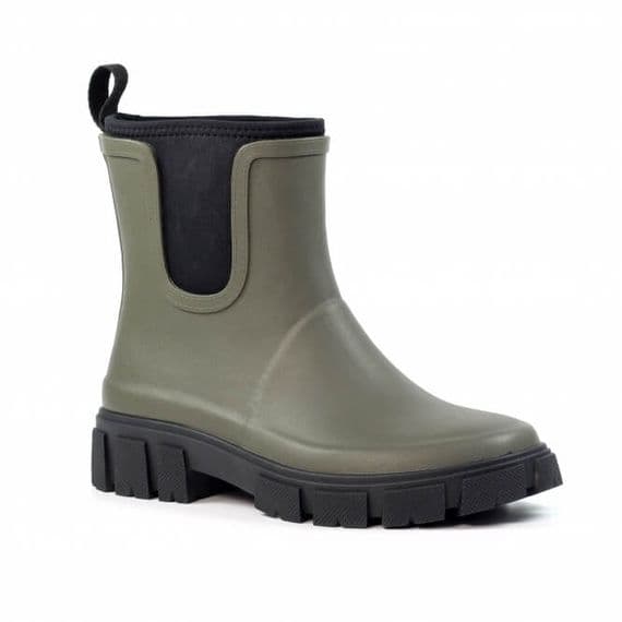 Lazy Dogz Lake Women's Ankle Wellington - Olive