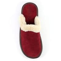 Lazy Dogz Otto Women's Suede Slippers - Burgundy