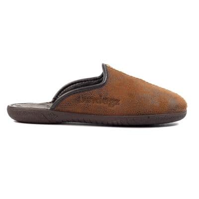 Lazy Dogz Tees II Men's Mule Slipper - Brown