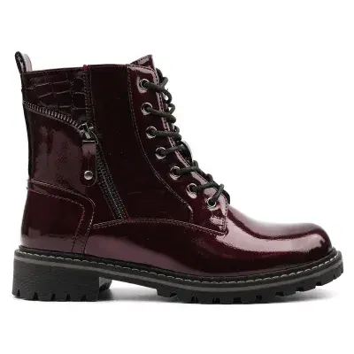 Lunar Allison Women's Ankle Boot - Burgundy Patent