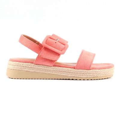 Lunar Amelia Women's Wedge Sandal - Coral