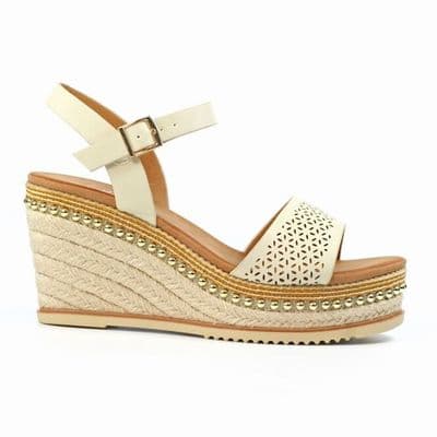 Lunar Anya Women's Wedge Heel Sandal - Beige