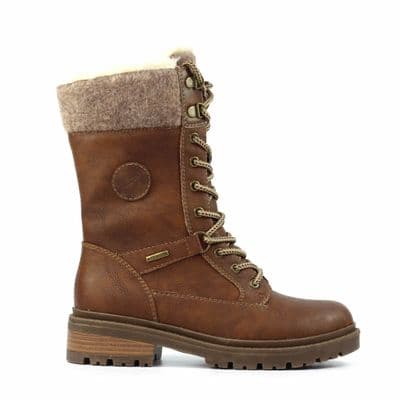 Lunar Cambridge Women's Ice Grip Waterproof Lace-Up Boot - Tan