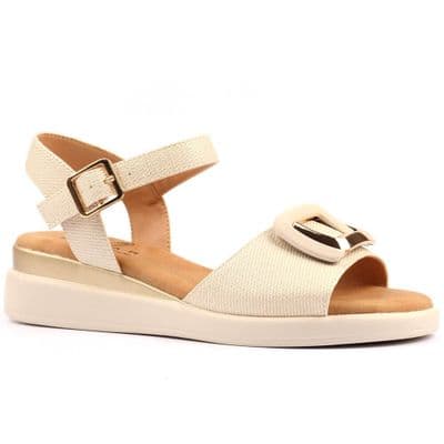 Lunar Jessika Women's Wedge Sandal - Beige