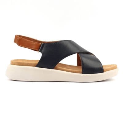 Lunar Merletta Women's Cross Strap Sandal - Navy
