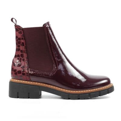 Lunar Peace Women's Pull-On Ankle Boot - Burgundy
