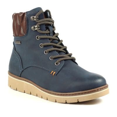 Lunar Roberta Women's Waterproof Ankle Boots - Blue