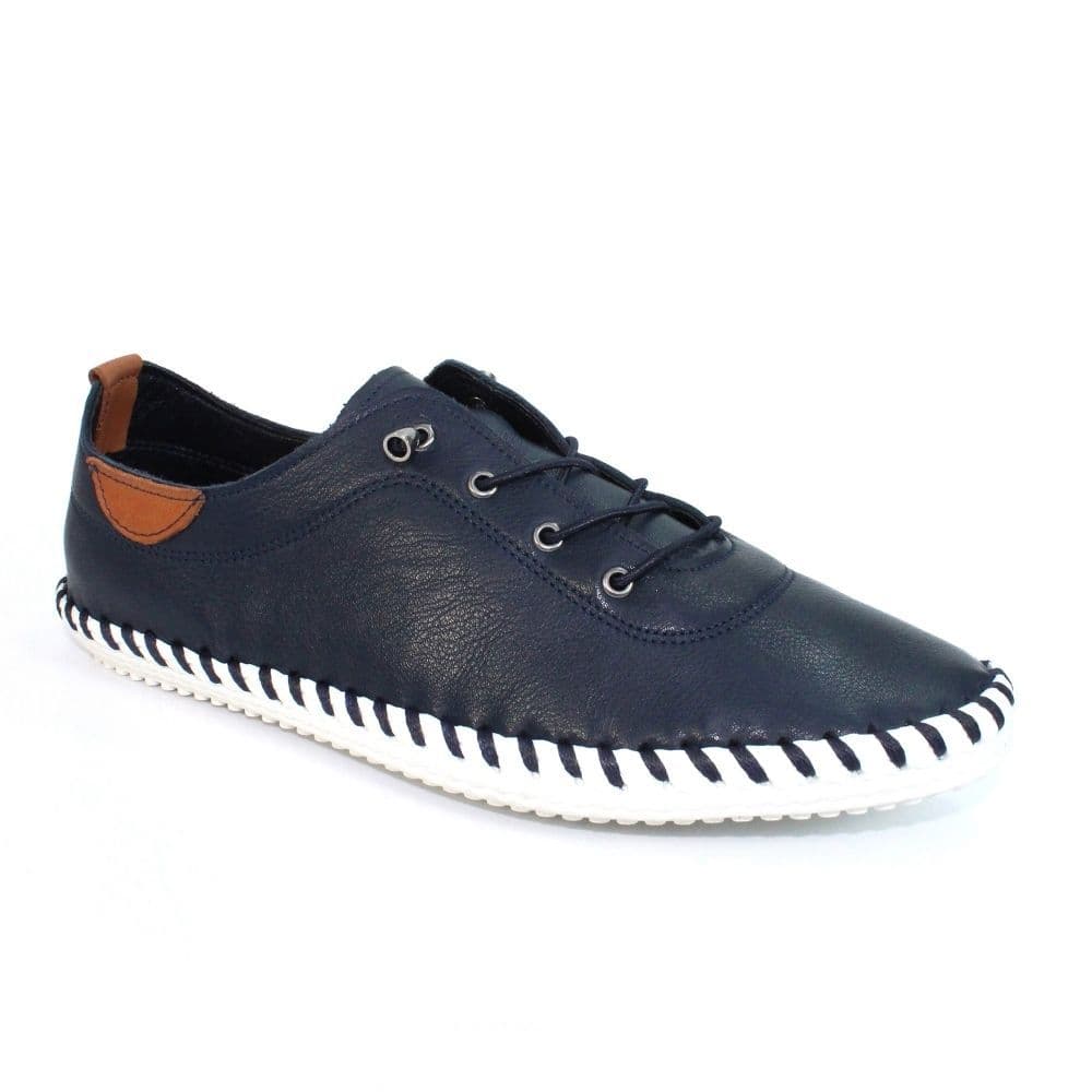 St Ives Leather Navy