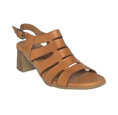 Modella Daphne Women's Heel Strappy Sandal - Tan