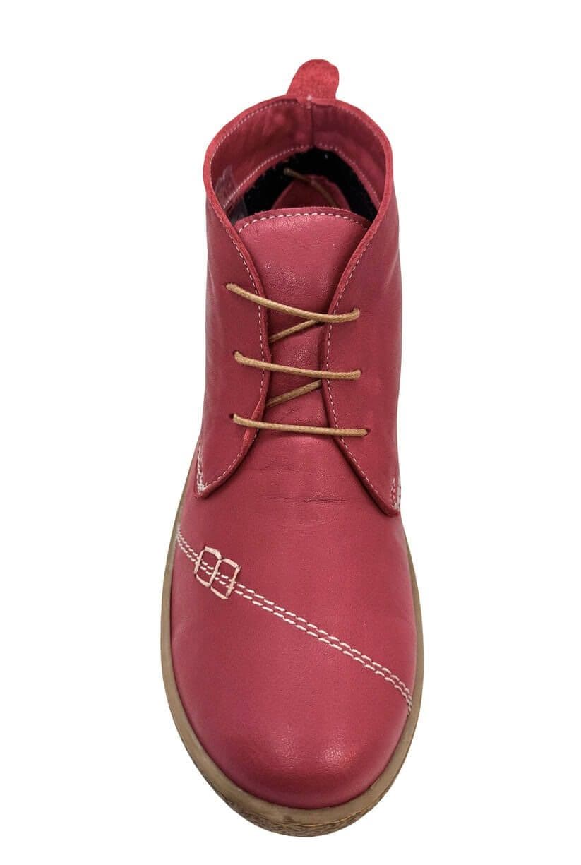 Modella Denver Women s Lace-Up Ankle Boot - Red