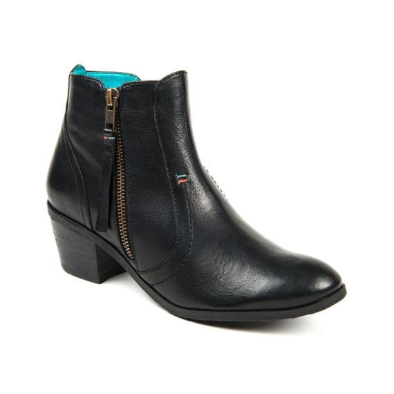 Moshulu Doughnut Women's Heeled Ankle Boots - Black