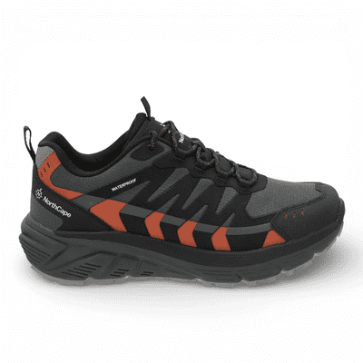 NorthCape Verta Low Men's Waterproof Walking Shoe - Black/Orange