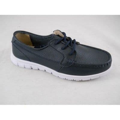 Northwest Territory Verity Women's Leather Casual Formal Comfort Shoes - Navy
