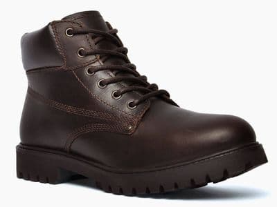 Oaktrak Baxter Men's Premium Leather Boot - Dark Brown
