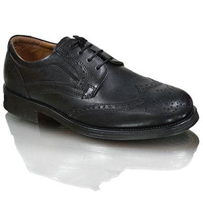Oaktrak Pineham Mens Leather Brogue Shoe - Black